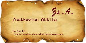 Zsatkovics Attila névjegykártya