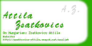 attila zsatkovics business card